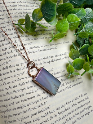Aura Druzy Agate Necklace by Copper Ashes
