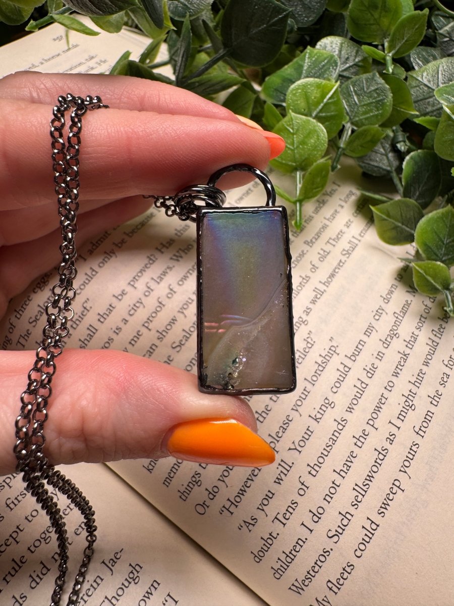 Aura Druzy Agate Necklace by Copper Ashes