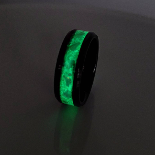 Yoda's Wedding Band by Cotton Street Art Company, handmade ring detail photo 4