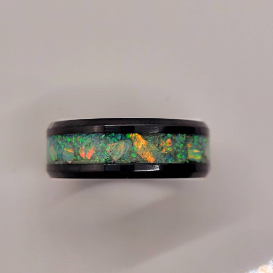 Yoda's Wedding Band by Cotton Street Art Company, handmade ring detail photo 5