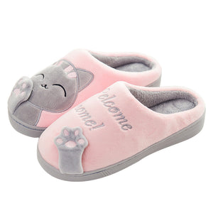 Cute Plush Cat Slippers for Winter Home Wear by The Mississippi Mermaid Mercantile - view 14