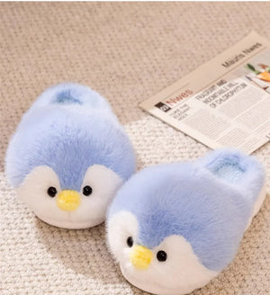 Fuzzy Penguin Plush Slippers — Cute Soft Furry Indoor House Shoes by The Mississippi Mermaid Mercantile - view 8