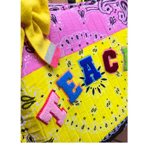 Detail view 7 of the handmade teacher bandana tote bag by Maypop House Designs