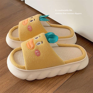 Open-Toe Slippers for Mermaids — Cheery Cushioned House Shoes in Pink & Yellow by The Mississippi Mermaid Mercantile - view 7
