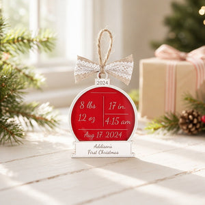Baby's First Christmas Ornament detail view by EverLee Creations