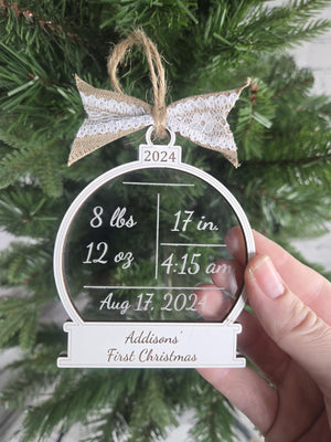 Baby's First Christmas Ornament detail view by EverLee Creations