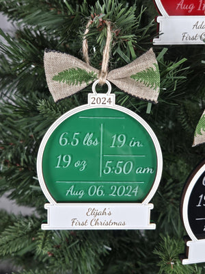 Baby's First Christmas Ornament detail view by EverLee Creations