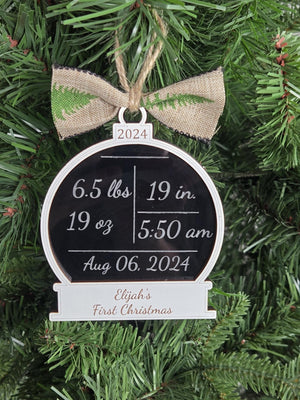 Baby's First Christmas Ornament detail view by EverLee Creations