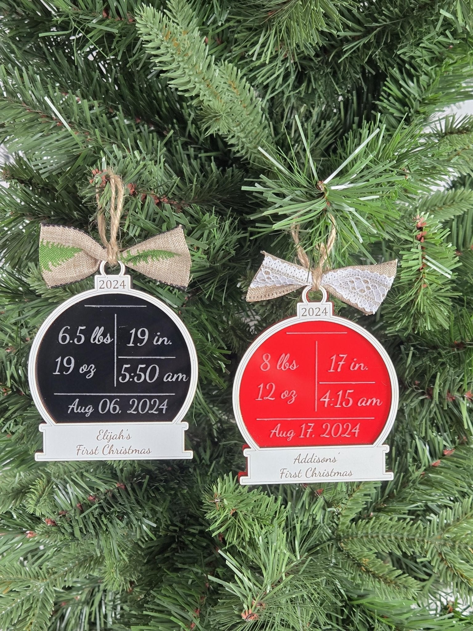 Baby's First Christmas Ornament detail view by EverLee Creations
