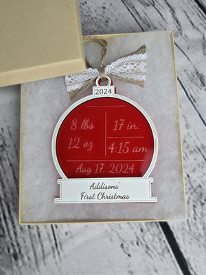 Baby's First Christmas Ornament detail view by EverLee Creations