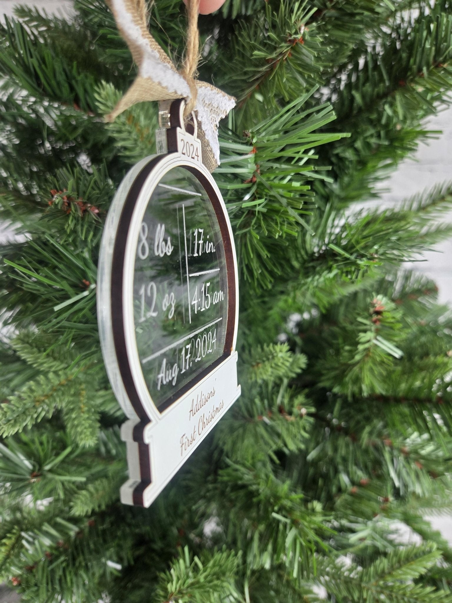 Baby's First Christmas Ornament detail view by EverLee Creations