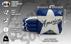 America Stars & Stripes - Pro Style REC Cornhole Bags – Regulation 6"x6" – Full Set of 8 by Cornhole Solutions, custom cornhole board detail photo 5