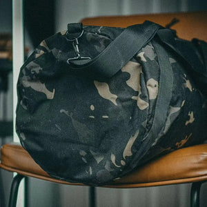 Barrel Duffle Bag 1000D by Recycled Firefighter, handmade leather goods detail photo 18
