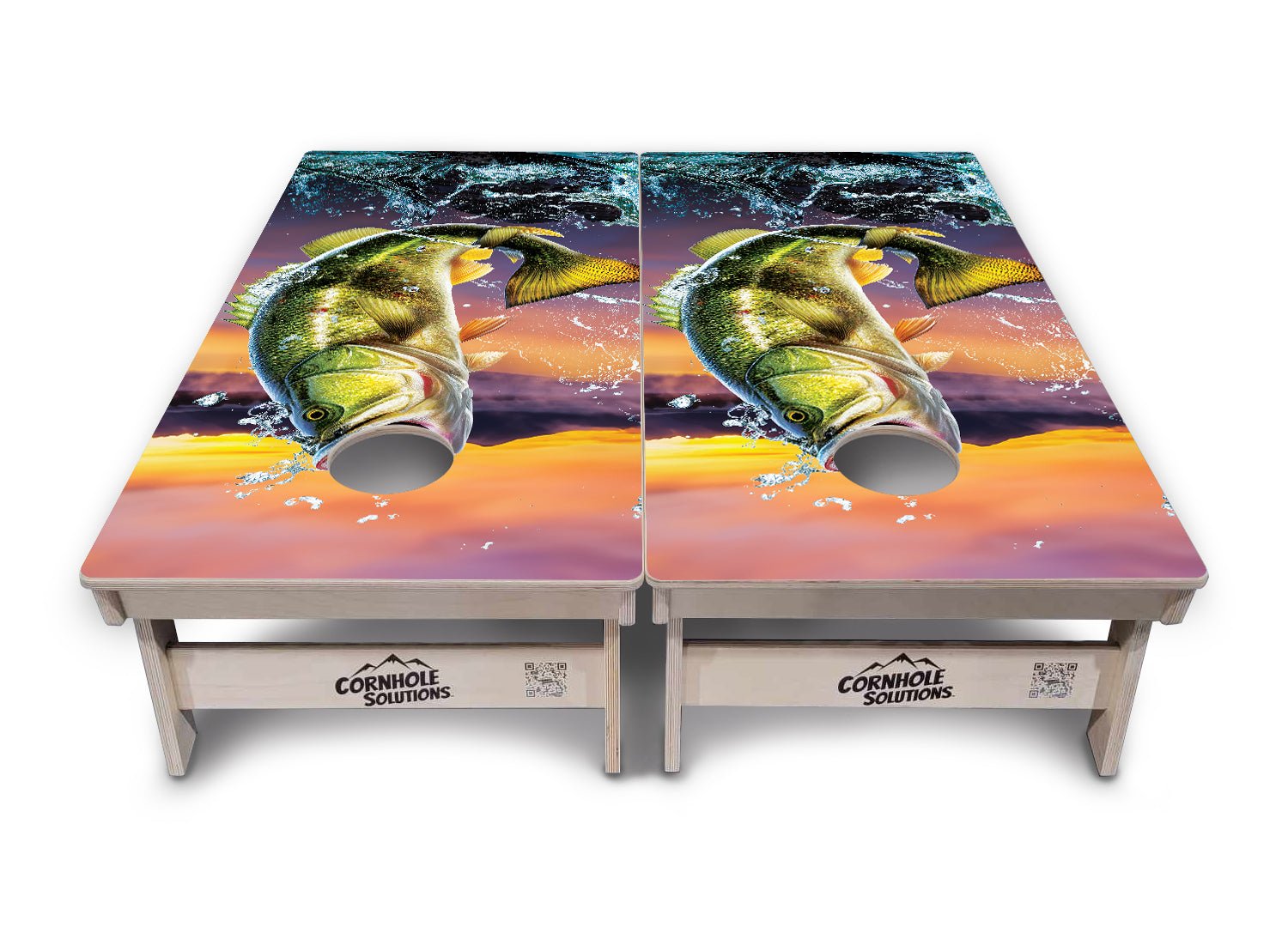 Bass Hole Cornhole Boards - Tournament Series