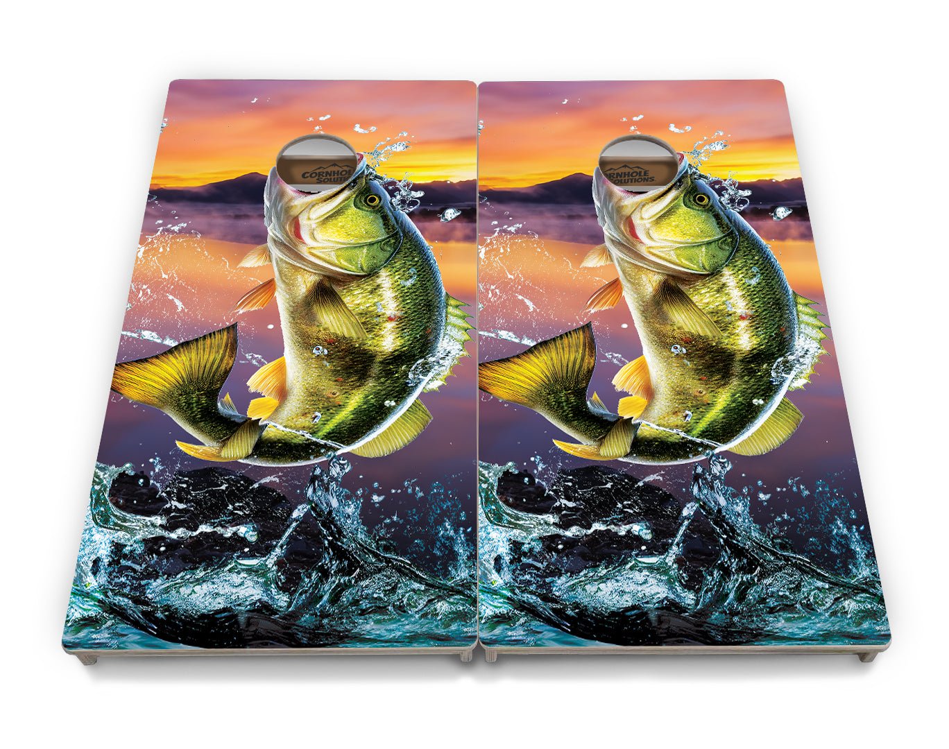 Bass Hole Cornhole Boards - Tournament Series