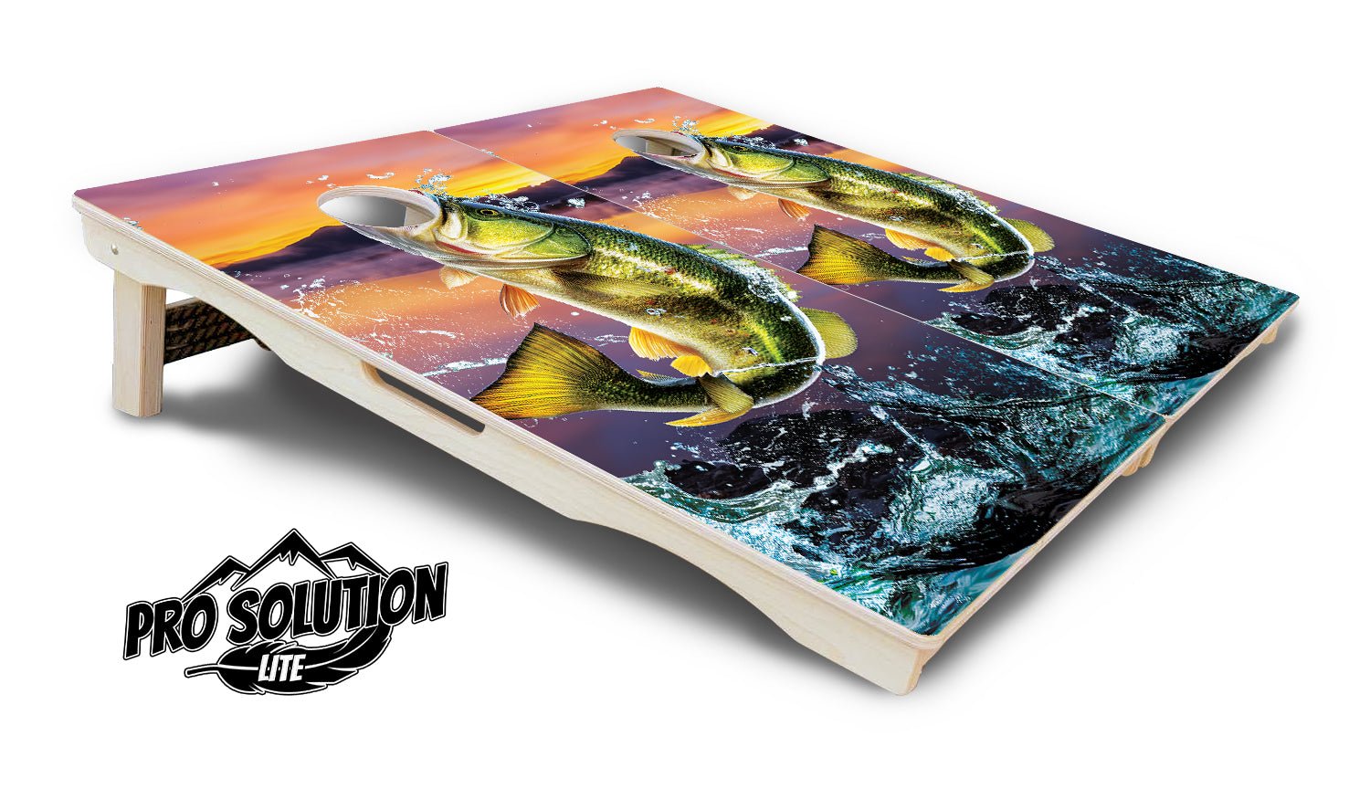 Bass Hole Cornhole Boards - Pro Solution Lite Series