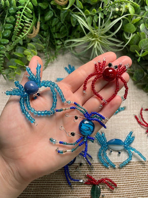 Beaded Crab detail view by Copper Ashes