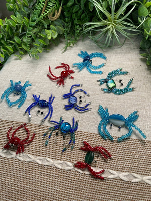 Beaded Crab detail view by Copper Ashes