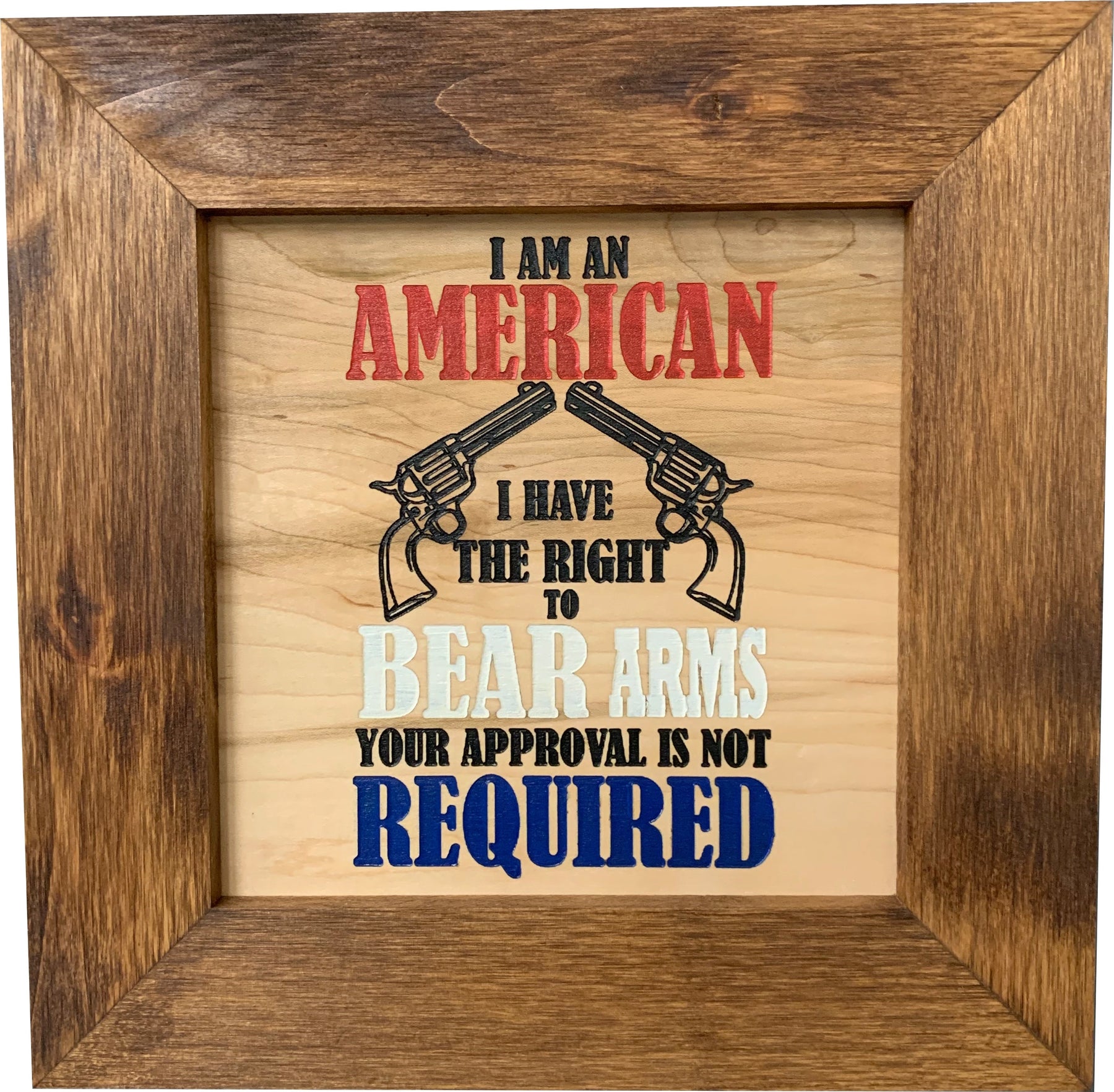 Patriotic 2nd Amendment I Have The Right To Bear Arms Hidden Gun Storage Firearm Concealment Wall Decor by Bellewood Designs, Southern home decor detail photo 2