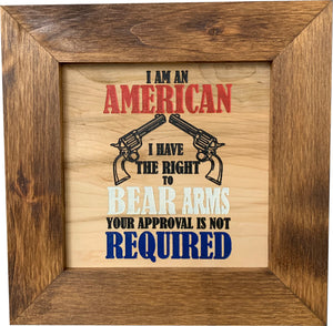 Patriotic 2nd Amendment I Have The Right To Bear Arms Hidden Gun Storage Firearm Concealment Wall Decor by Bellewood Designs, Southern home decor detail photo 2