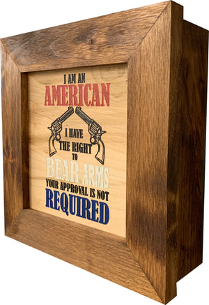 Patriotic 2nd Amendment I Have The Right To Bear Arms Hidden Gun Storage Firearm Concealment Wall Decor by Bellewood Designs, Southern home decor detail photo 6