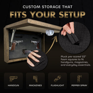 Wilderness Mountain Bear Gun Concealment Furniture - Handcrafted Hidden Gun Storage Wall Decor - Hidden Safe Furniture with