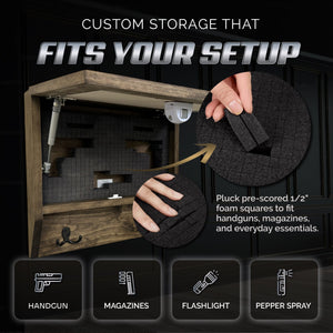 Wilderness Mountain Bear Gun Concealment Furniture - Handcrafted Hidden Gun Storage Wall Decor - Hidden Safe Furniture with