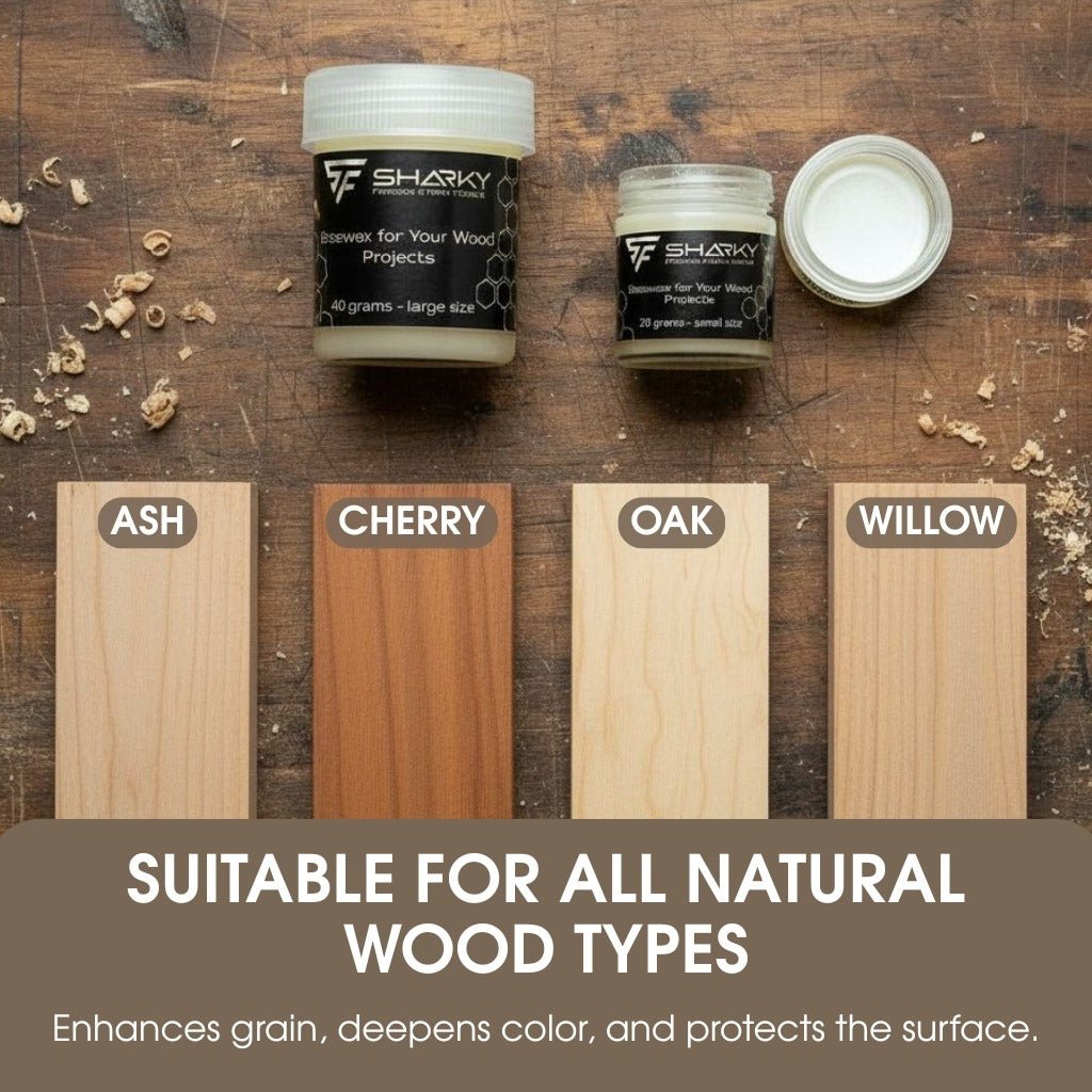 Beeswax Wood Finish – Natural Wood Conditioner for Tool Handles & Carving Projects detail view by Sharky Forged Steel Tools