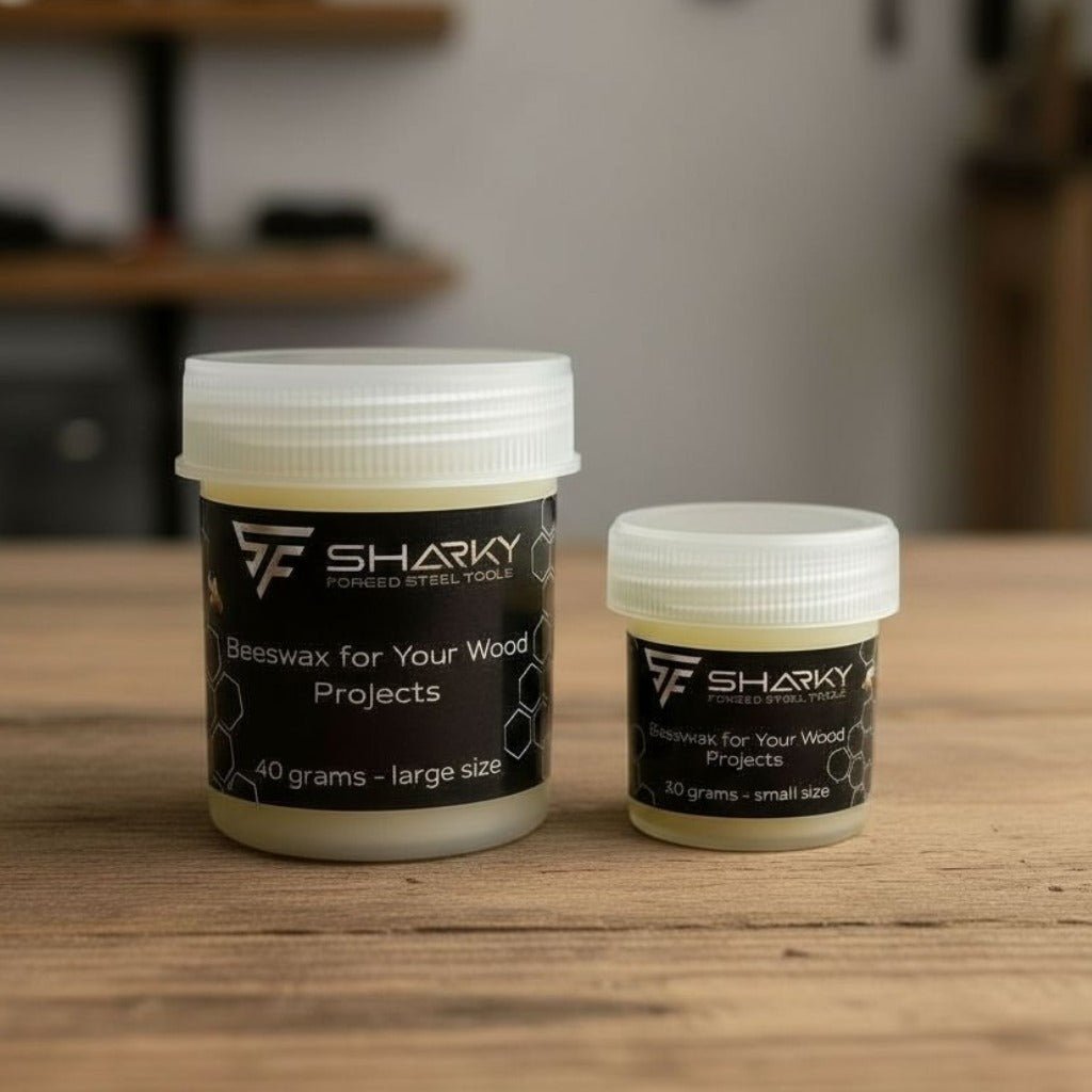 Beeswax Wood Finish – Natural Wood Conditioner for Tool Handles & Carving Projects by Sharky Forged Steel Tools