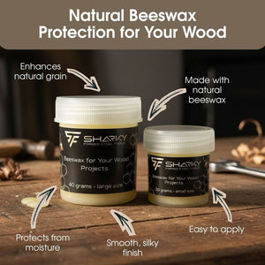 Beeswax Wood Finish – Natural Wood Conditioner for Tool Handles & Carving Projects detail view by Sharky Forged Steel Tools