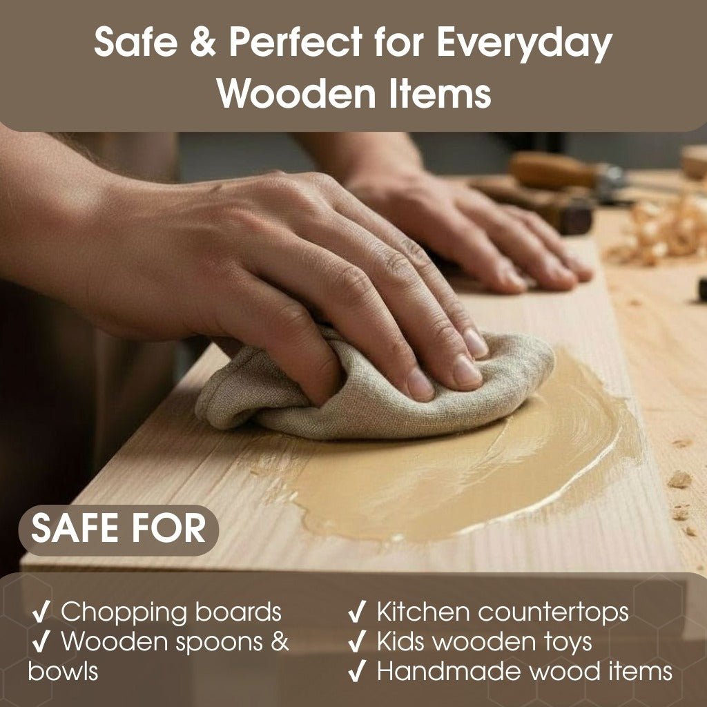 Beeswax Wood Finish – Natural Wood Conditioner for Tool Handles & Carving Projects detail view by Sharky Forged Steel Tools