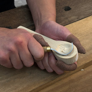 Beginner DIY Spoon Carving Kit detail view by Sharky Forged Steel Tools