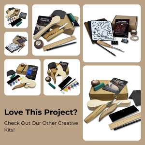 Beginner Heart Wood Carving & Painting Kit — Complete DIY Hobby Set for Adults and Kids detail view by Sharky Forged Steel