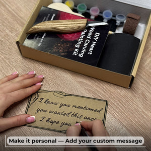 Beginner Heart Wood Carving & Painting Kit — Complete DIY Hobby Set for Adults and Kids detail view by Sharky Forged Steel