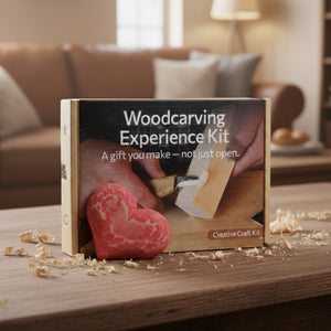 Beginner Heart Wood Carving & Painting Kit — Complete DIY Hobby Set for Adults and Kids by Sharky Forged Steel Tools