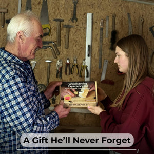Beginner Heart Wood Carving & Painting Kit — Complete DIY Hobby Set for Adults and Kids detail view by Sharky Forged Steel