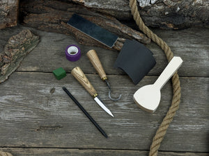 Beginner’s Spoon Carving Kit – Everything You Need to Get Started detail view by Sharky Forged Steel Tools