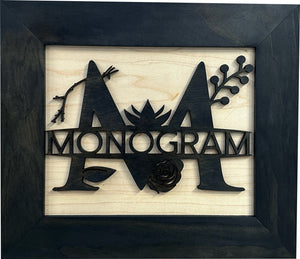 Customizable Split Letter Last Name Monogram - Hidden Gun Storage Wall Decor - Hidden Gun Shelf - Quick Access Concealment Shelf - Secure & Discreet W by Bellewood Designs