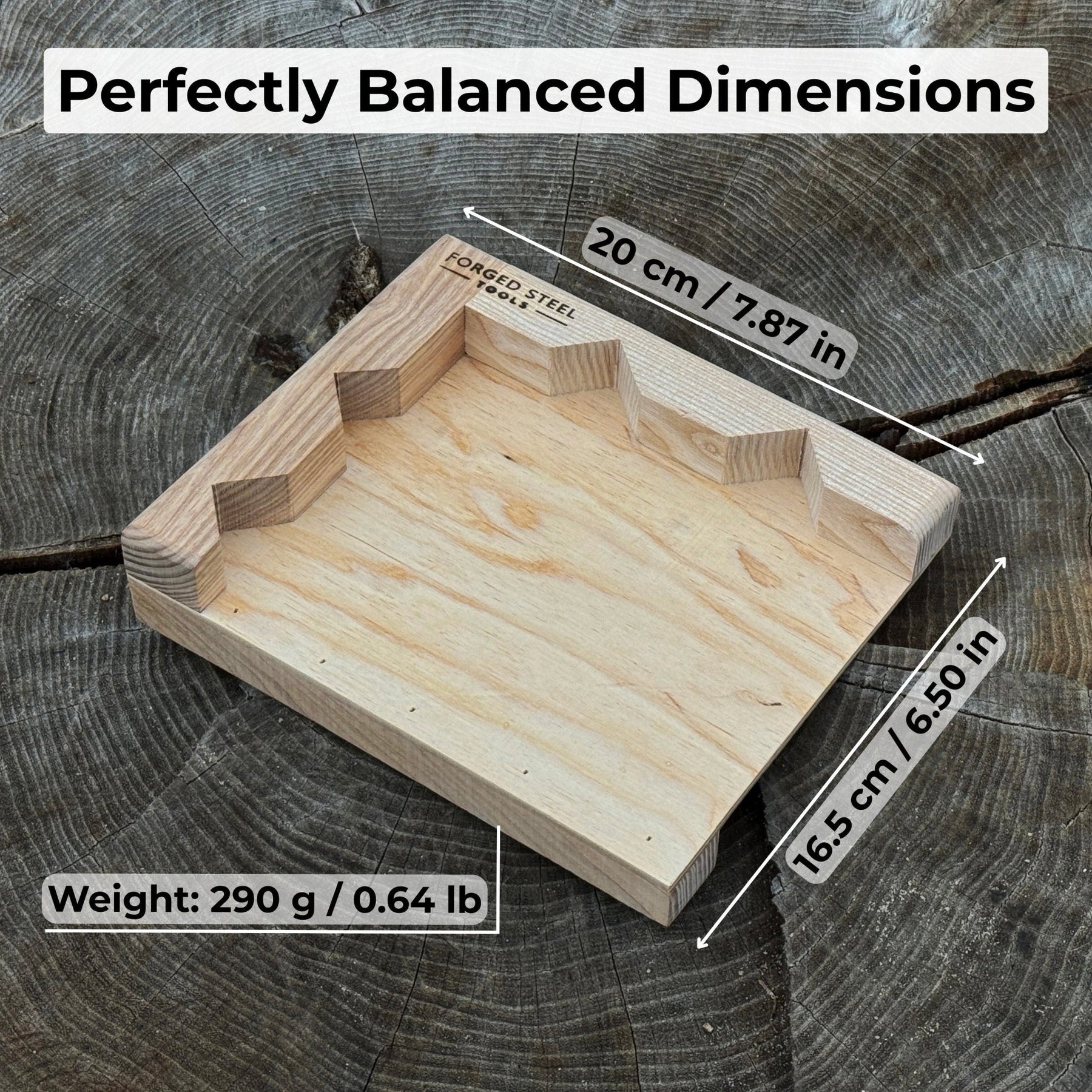 Bench Hook for Wood Carving and Chiseling – Handcrafted Wooden Work Support detail view by Sharky Forged Steel Tools