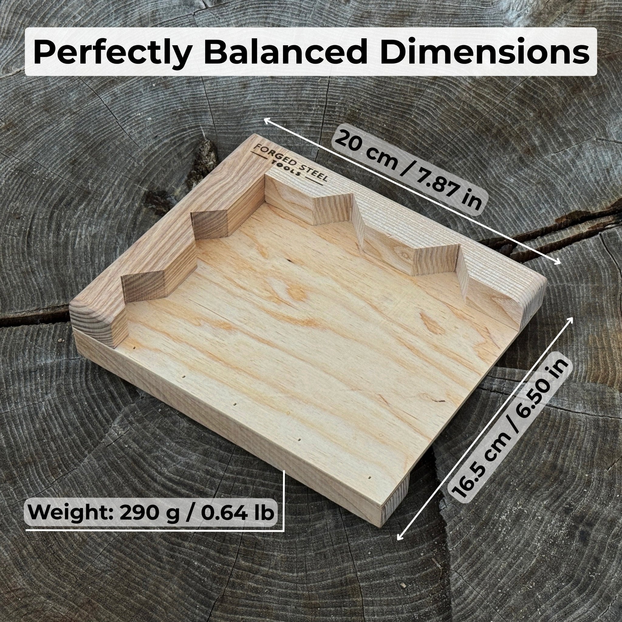 Bench Hook for Wood Carving and Chiseling – Handcrafted Wooden Work Support detail view by Sharky Forged Steel Tools