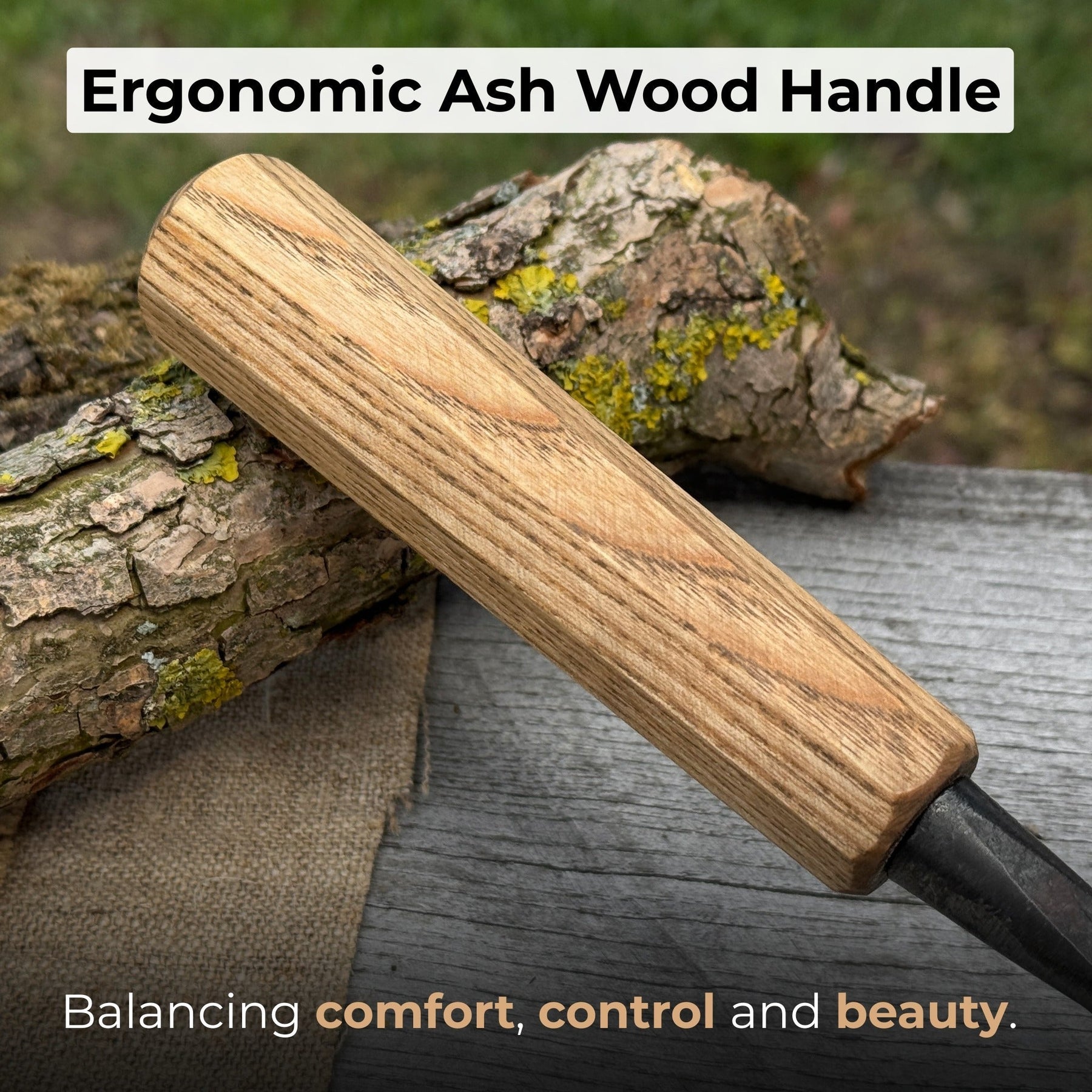 Bent Carving Gouge, 20 - 40 mm (0.8 - 1.6 inches)