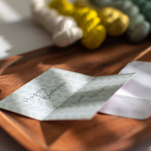 "At Least Pretend You Love It" Care Instruction Cards detail view 3 by Mountaintop Yarn