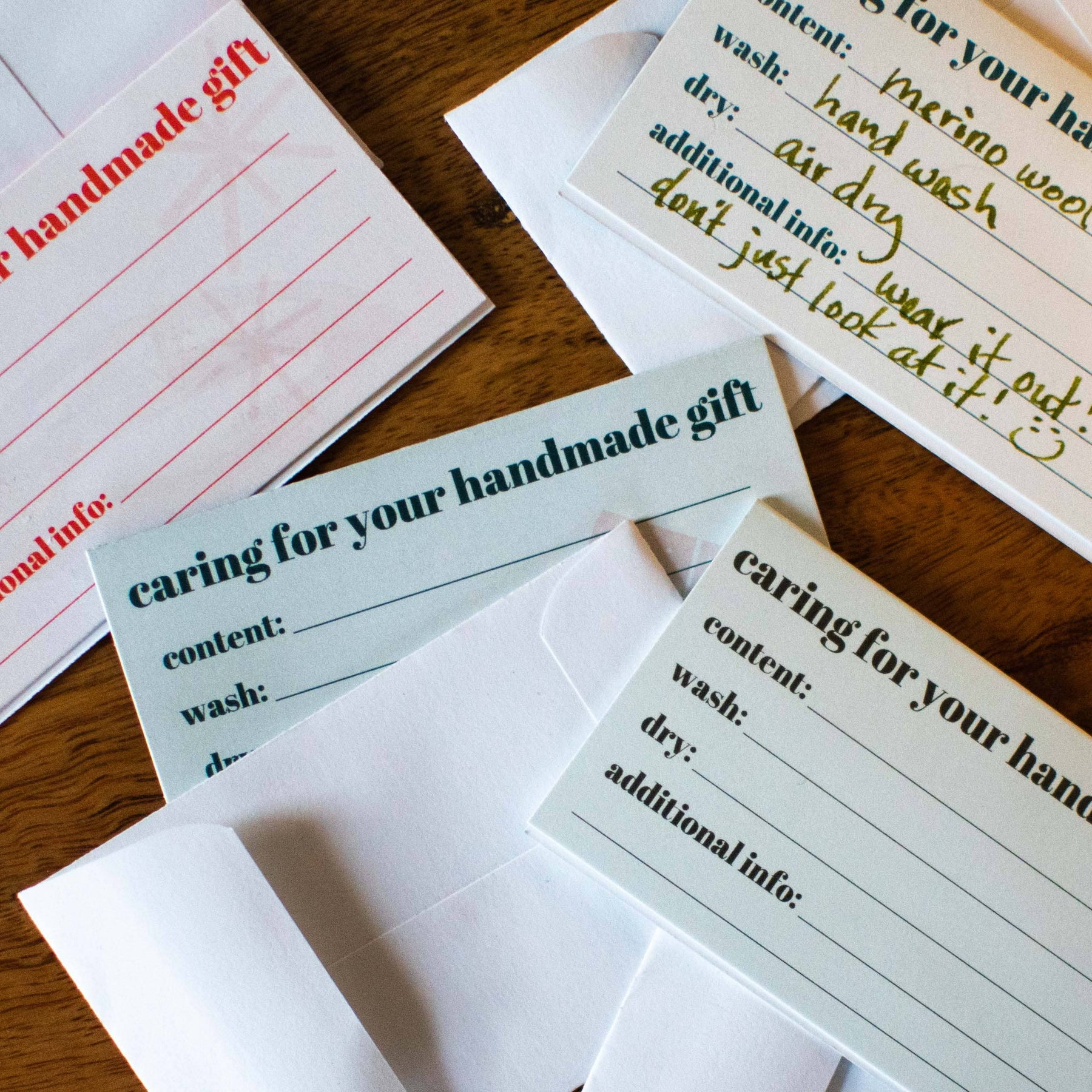 "Congrats! You Made My Gift List!" Care Instruction Cards detail view 4 by Mountaintop Yarn