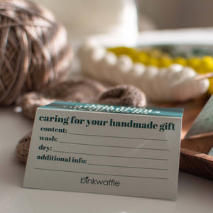 "Congrats! You Made My Gift List!" Care Instruction Cards detail view 6 by Mountaintop Yarn