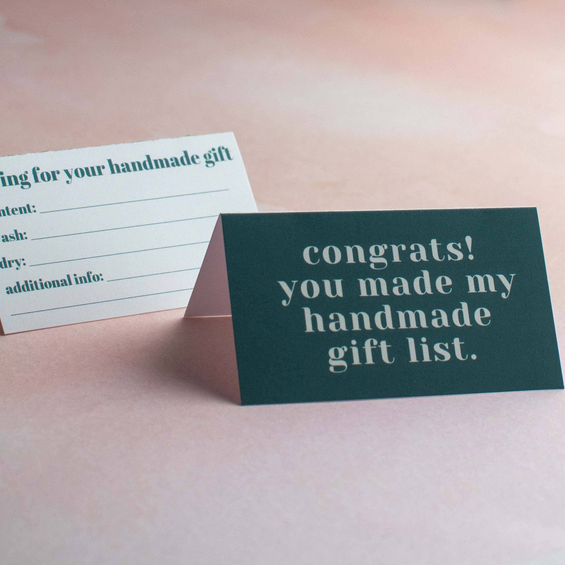 "Congrats! You Made My Gift List!" Care Instruction Cards detail view 7 by Mountaintop Yarn