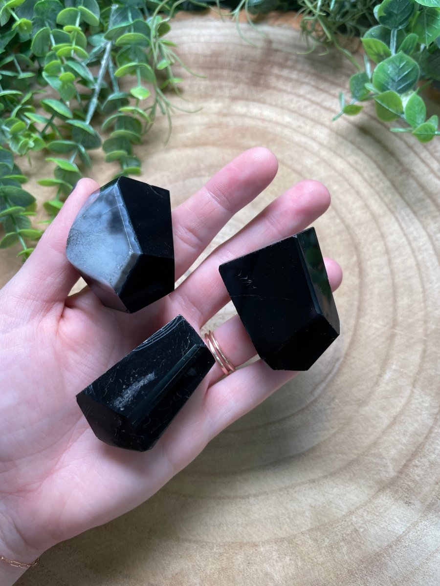 Black Agate Freeform by Copper Ashes