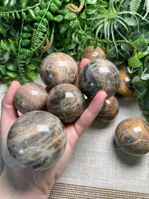 Black Moonstone Sphere by Copper Ashes