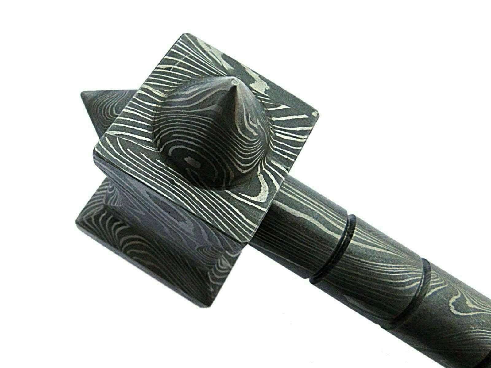 BLACKSMITH Custom Handmade - 12.Inches Beautiful Full Damascus Hammer MB-0024 by JW SteelCrafts, Southern handmade gift detail photo 4