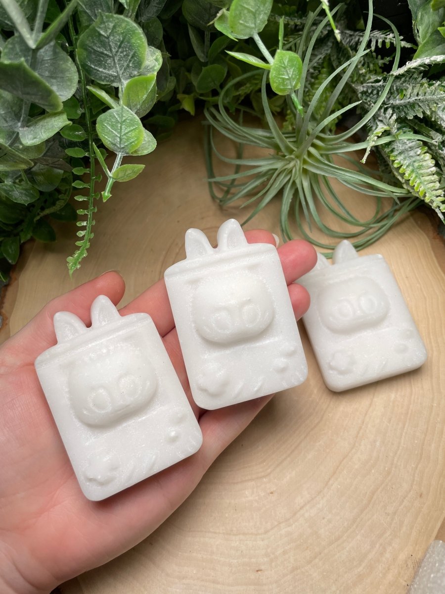 Blindbox Bunny Gameboy in White Synthetic Jade by Copper Ashes