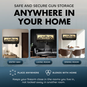 Mountain Scene Concealed Gun Storage Coat, Key, Bag Storage by Bellewood Designs, handmade leather goods detail photo 2